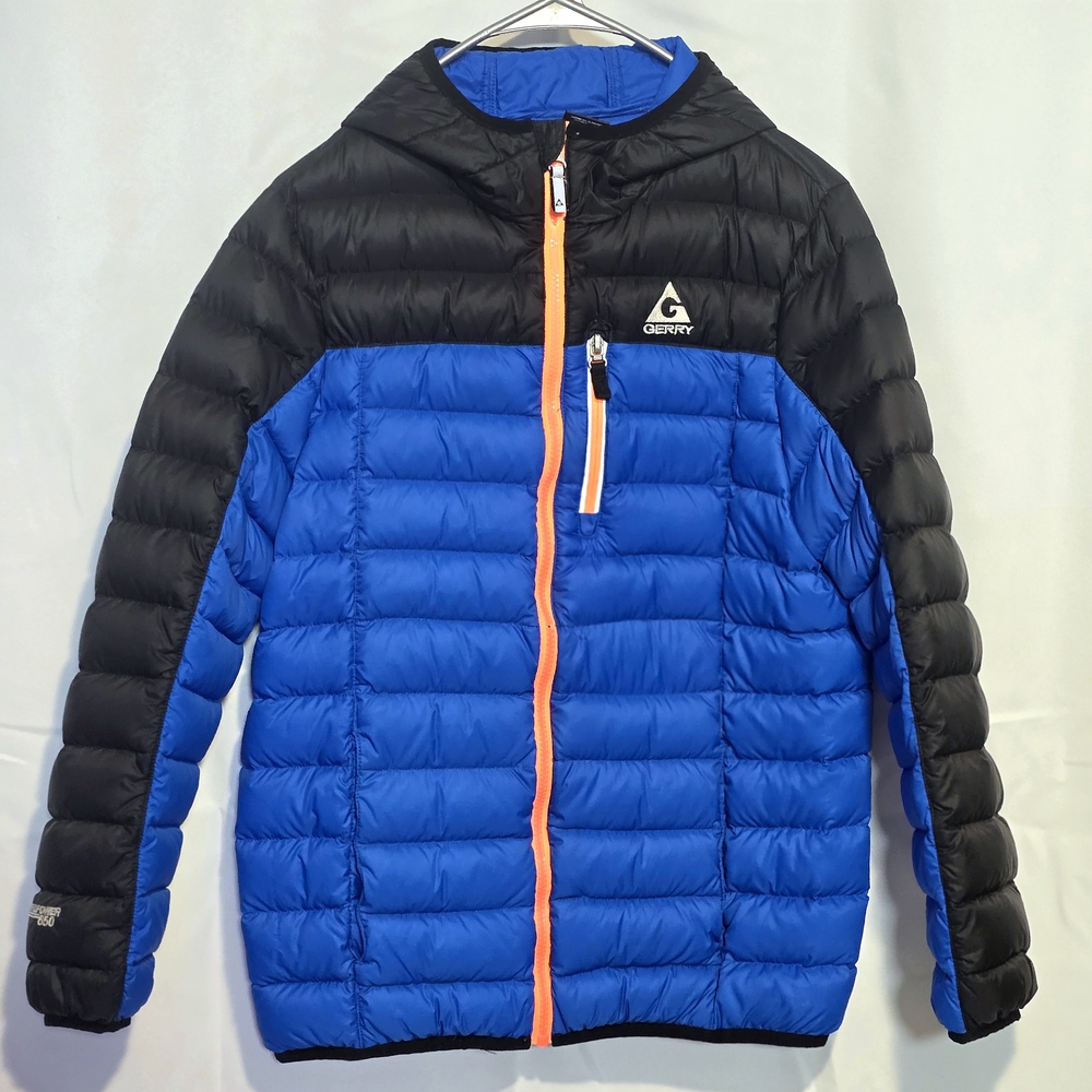 Gerry Weber Blue and Black Puffer Jacket with Hood